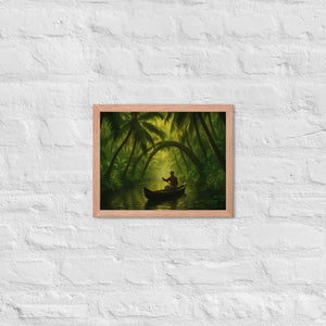 Kerala Backwaters Framed Poster Matte Black Frame Dipaliz - Red Oak / 11″×14″ - Posters