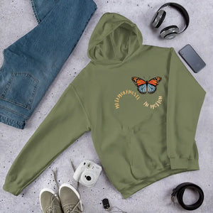 Butterfly Unisex Hoodie Cloud Soft Stylish Women’s Fashion Dipaliz - Military Green / s - Hoodies