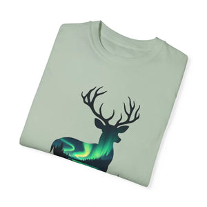 Soft Michigan Aurora Deer Unisex Garment-dyed T-shirt - Dipaliz - T-shirts