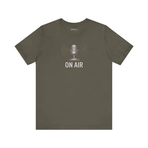 Unisex Jersey Short Sleeve on Air Podcast Tee - Dipaliz - Army / s - T-shirts