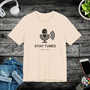 Stay Tuned Unisex Jersey Short Sleeve Tee - Microphone Design - Dipaliz - T-shirt