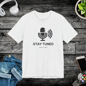 Stay Tuned Unisex Jersey Short Sleeve Tee - Microphone Design - Dipaliz - T-shirt