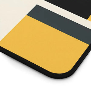 Geometric Desk Mat - Mid-century Mustard and Gray Pattern - Dipaliz - Computer Accessories