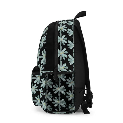 Midnight Blossom Backpack: Cozy Style & Blue Flower Flair - one Size Bags