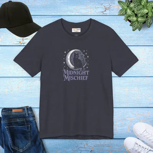 Spooky Cat Moon Unisex Jersey Short Sleeve Tee - Dipaliz - T-shirts