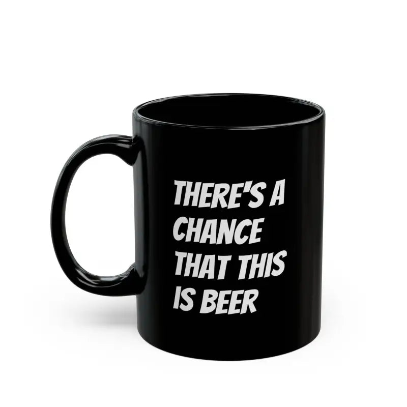 Funny Black Ceramic Mug - is this Secretly Beer?