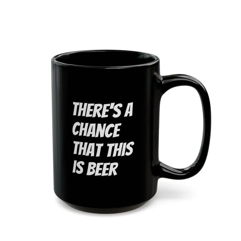 Funny Black Ceramic Mug - is this Secretly Beer?