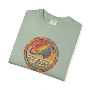 Mindfully Different T-shirt, ?Wired & Wonderfully’ Retro Brain Graphic Tee - T-shirts - m