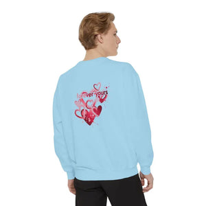 Sweatshirt - Heart Graphic Pullover Oversized Romantic - Dipaliz