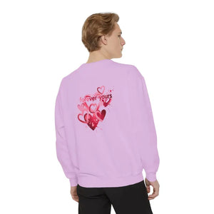 Sweatshirt - Heart Graphic Pullover Oversized Romantic - Dipaliz