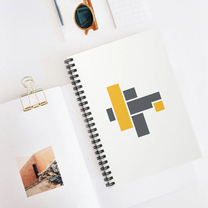 Minimal Yellow Geometric Spiral Notebook 6x8 - Dipaliz - Journals