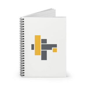 Minimal Yellow Geometric Spiral Notebook 6x8 - Dipaliz - Journals