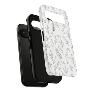 Phone Case - Minimal Leaf Pattern - Protective Botanical Design Dipaliz