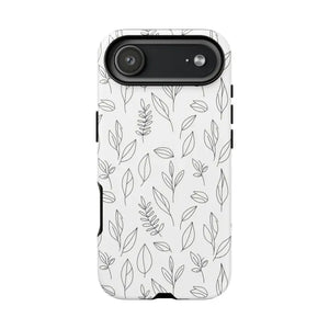 Phone Case - Minimal Leaf Pattern - Protective Botanical Design Dipaliz Iphone 17 Air / Matte