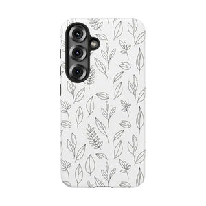 Phone Case - Minimal Leaf Pattern - Protective Botanical Design Dipaliz Samsung Galaxy S25 / Matte