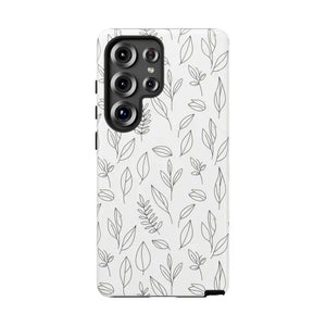 Phone Case - Minimal Leaf Pattern - Protective Botanical Design Dipaliz Samsung Galaxy S25 Ultra / Matte