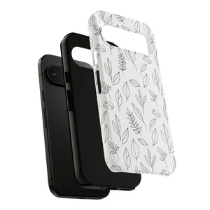 Phone Case - Minimal Leaf Pattern - Protective Botanical Design Dipaliz