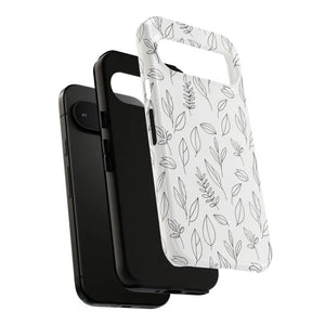 Phone Case - Minimal Leaf Pattern - Protective Botanical Design Dipaliz
