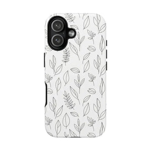 Phone Case - Minimal Leaf Pattern - Protective Botanical Design Dipaliz Iphone 17 / Matte