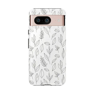 Phone Case - Minimal Leaf Pattern - Protective Botanical Design Dipaliz Google Pixel 8 / Glossy