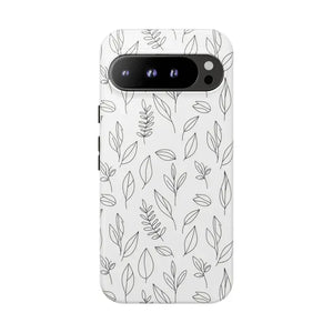 Phone Case - Minimal Leaf Pattern - Protective Botanical Design Dipaliz Google Pixel 9 Pro Xl / Glossy