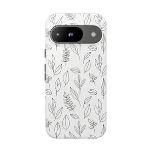 Phone Case - Minimal Leaf Pattern - Protective Botanical Design Dipaliz Google Pixel 9 / Glossy