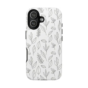 Phone Case - Minimal Leaf Pattern - Protective Botanical Design Dipaliz Iphone 17 / Glossy