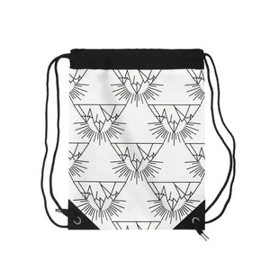 Bags - Mountain Sunrise Drawstring Bag - Minimal Geometric Design - Dipaliz one Size