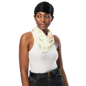 All-over Print Bandana Minimalist Florals Recycled Polyester Dipaliz - l - Bandanas & Headties