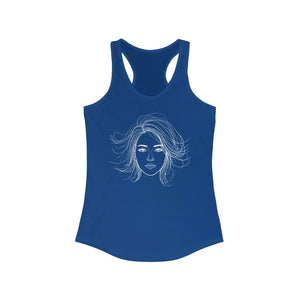 Minimalist Sketch Racerback Tank - Turn Heads Style - Dipaliz - Solid Royal / s - Tops