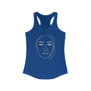 Chic Minimalist Sketch Racerback Tank - Soft Slim Fit - Dipaliz - Tops