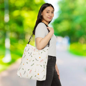 Leaf Adjustable Tote Bag - Minimalistic Style - Dipaliz - 16’’ × - Bags