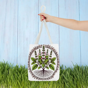 Mint Herb Botanical Tote Bag - Vibrant Style Design - Dipaliz - Bags