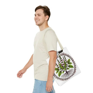 Mint Herb Botanical Tote Bag - Vibrant Style Design - Dipaliz - Bags