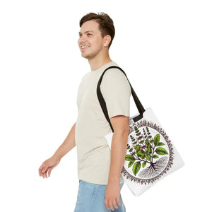 Mint Herb Botanical Tote Bag - Vibrant Style Design - Dipaliz - Bags