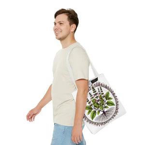 Mint Herb Botanical Tote Bag - Vibrant Style Design - Dipaliz - Bags