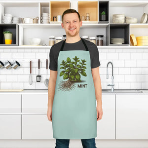 Mint Leaves Apron - Tie-back Closure Polyester - Dipaliz - Aprons