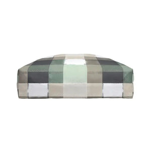 Bags - Mint Plaid Weekender Tote Bag - Large Travel Beach Carryall - Dipaliz 24’’ × 13’’