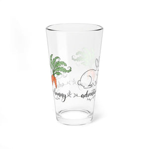 Whimsical Bunny Carrot Pint Glass 16 Oz Easter Gift - Dipaliz - Tumblers