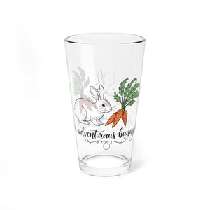 Whimsical Bunny Carrot Pint Glass 16 Oz Easter Gift - Dipaliz - Tumblers