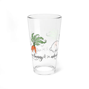 Whimsical Bunny Carrot Pint Glass 16 Oz Easter Gift - Dipaliz - Tumblers