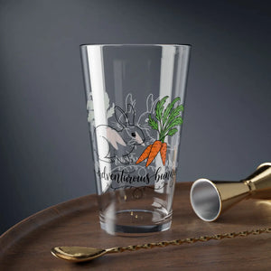 Whimsical Bunny Carrot Pint Glass 16 Oz Easter Gift - Dipaliz - Tumblers