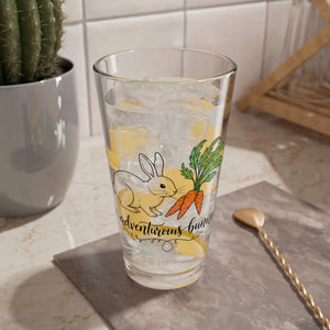 Whimsical Bunny Carrot Pint Glass 16 Oz Easter Gift - Dipaliz - Tumblers