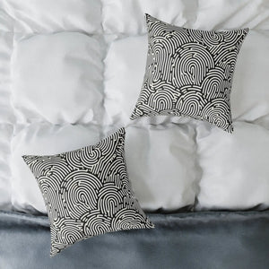 Modern Abstract Pattern Square Pillow Cozy Accent Piece Dipaliz - Throw Pillows