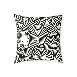 Modern Abstract Pattern Square Pillow Cozy Accent Piece - Dipaliz - 24’’ × - Throw Pillows