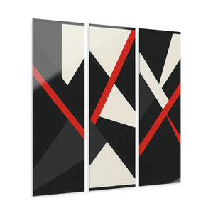 Modern Abstract Triptych Acrylic Prints Wall Art Set - Dipaliz - 12’’ x 36’’ (vertical) / 0.25’’