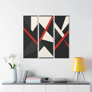 Modern Abstract Triptych Acrylic Prints Wall Art Set - Dipaliz - 12’’ x 36’’ (vertical) / 0.25’’