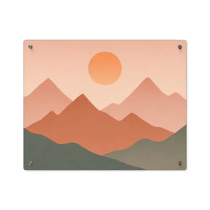 Abstract Sunset Landscape Modern Acrylic Wall Art - Dipaliz - Prints