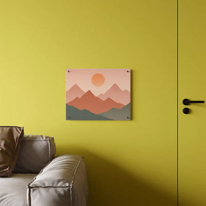 Abstract Sunset Landscape Modern Acrylic Wall Art - Dipaliz - Prints