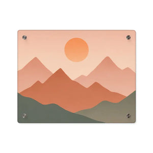 Abstract Sunset Landscape Modern Acrylic Wall Art - Dipaliz - 14″ x 11″ (horizontal) / 0.25’’ - Prints